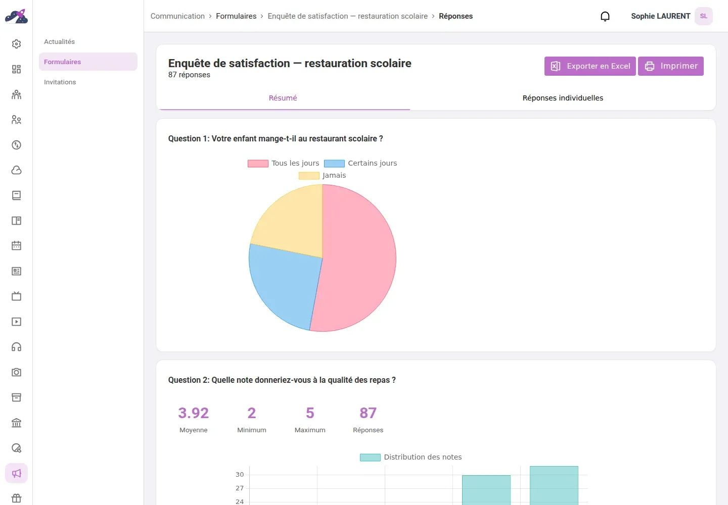 Module Formulaires de Nuage d'école